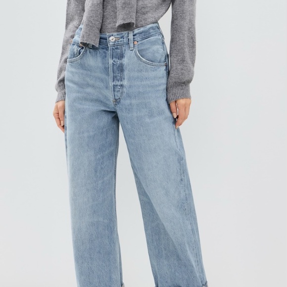 Citizens of Humanity - Ayla Baggy Cuffed Crop Jeans size 26 - Picture 1 of 9